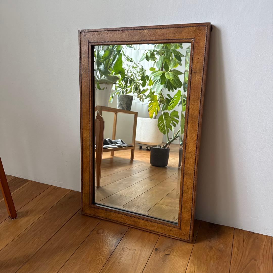 アンティーク調 壁掛 面取り加工ミラー カットミラー