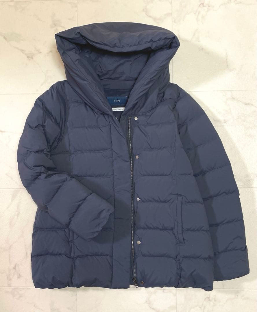 ☆美品☆シップス 定価40,700円【河田フェザー】フードショートダウン 36