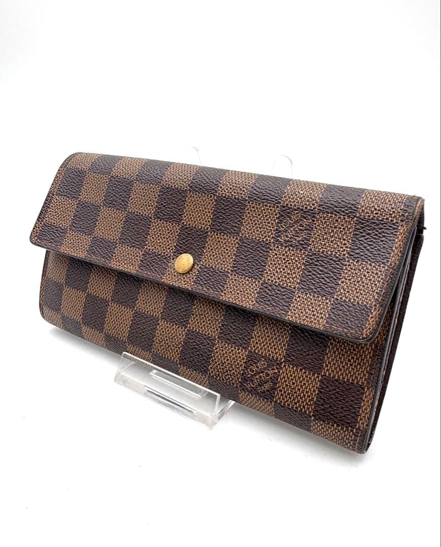ルイヴィトン　ポシェットポルトモネクレディ　ダミエ　N61724 長財布