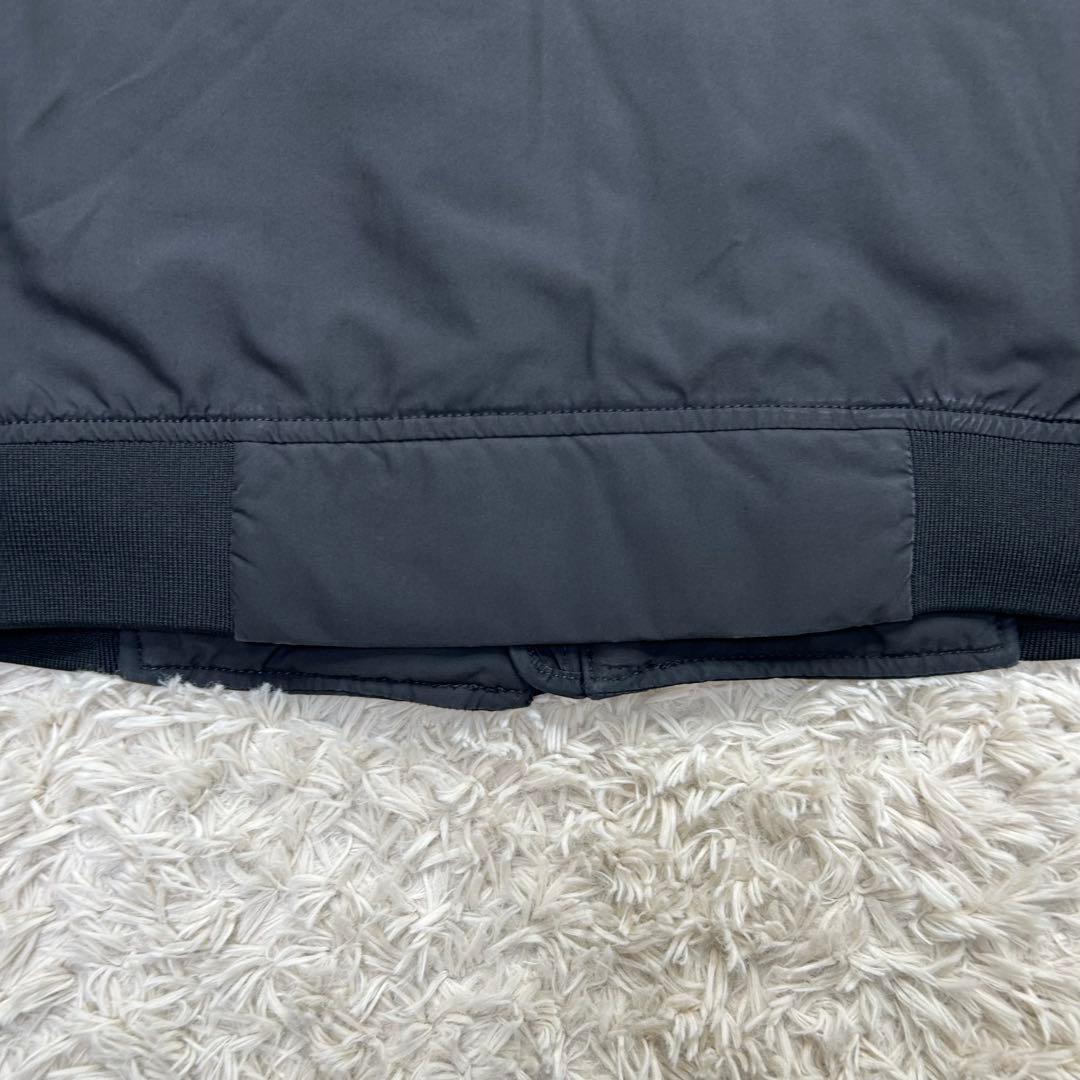 美品 ヒューゴボス ナイロンブルゾン フード キルティング BOSS 黒 短丈