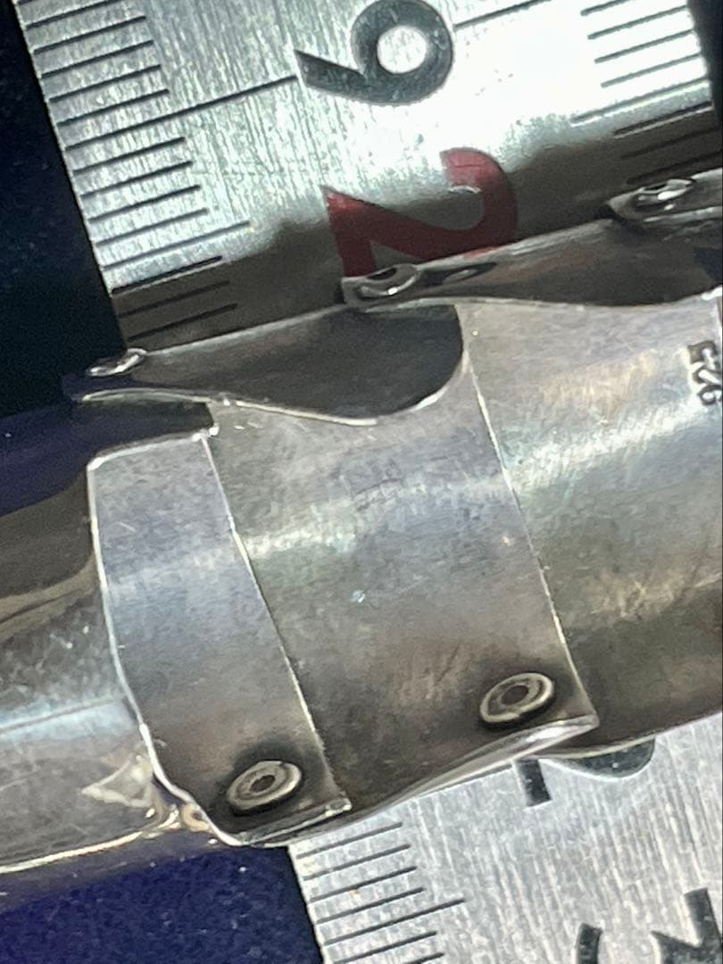 シルバー925 アーマーリング ガーネット付き刻印あり#15