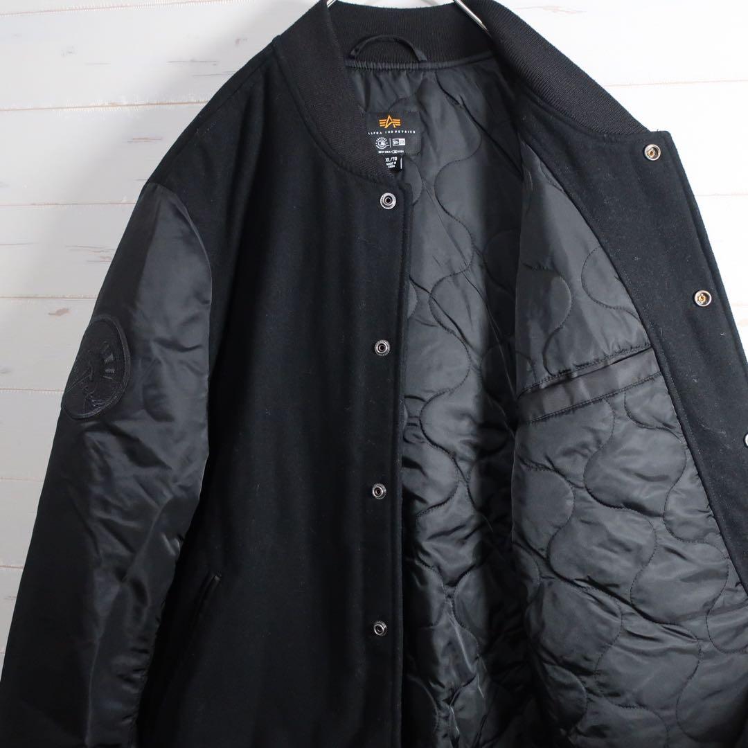 【レア】ALPHA NEW ERA ヤンキース MA-1 スタジャン XL 黒.