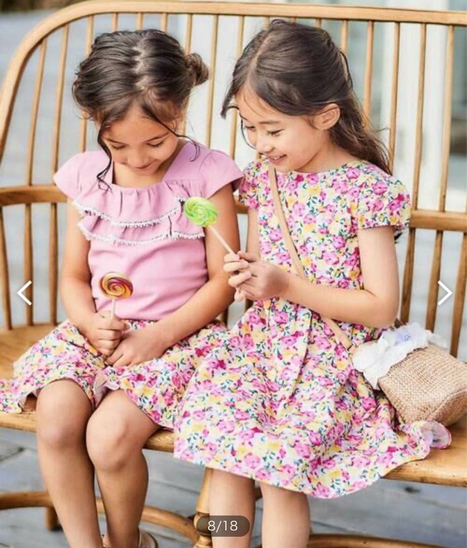 新品　BeBe 花柄ワンピース　130