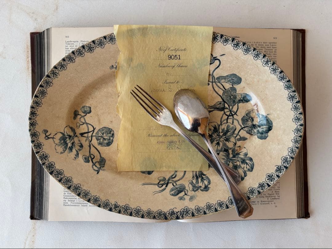 gien CAPUCHINES オーバル皿　古手　フランスアンティーク皿　ジアン