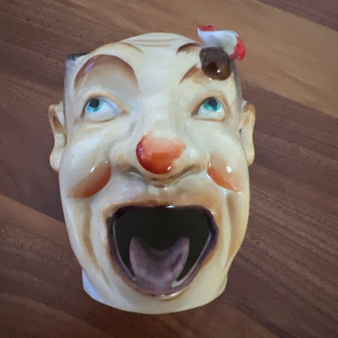 アンティーク フェイス灰皿 陶器