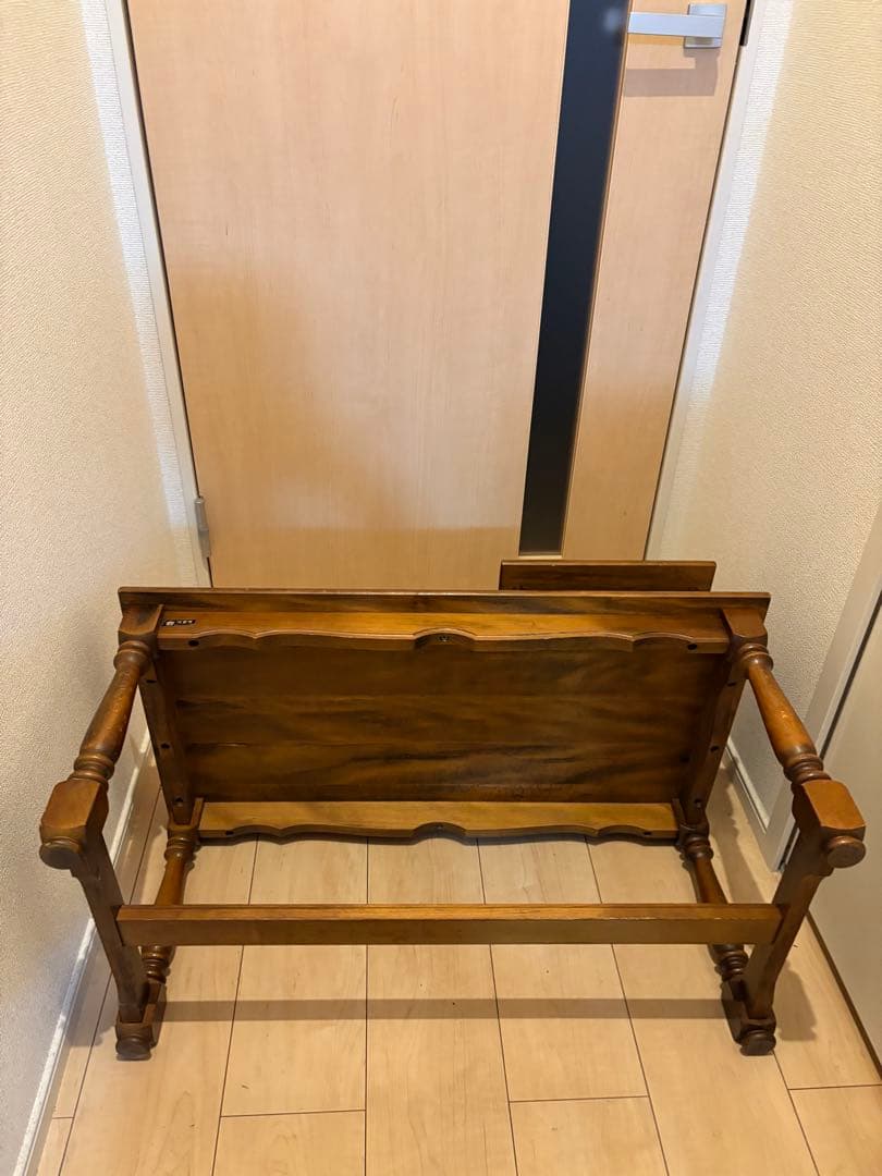 カリモクコロニアル テレフォンベンチ 電話台 いす サイドテーブル 花台 飾り棚