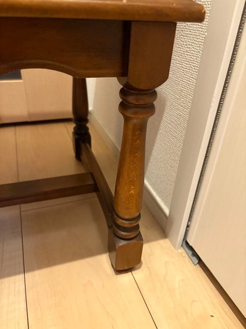 カリモクコロニアル テレフォンベンチ 電話台 いす サイドテーブル 花台 飾り棚