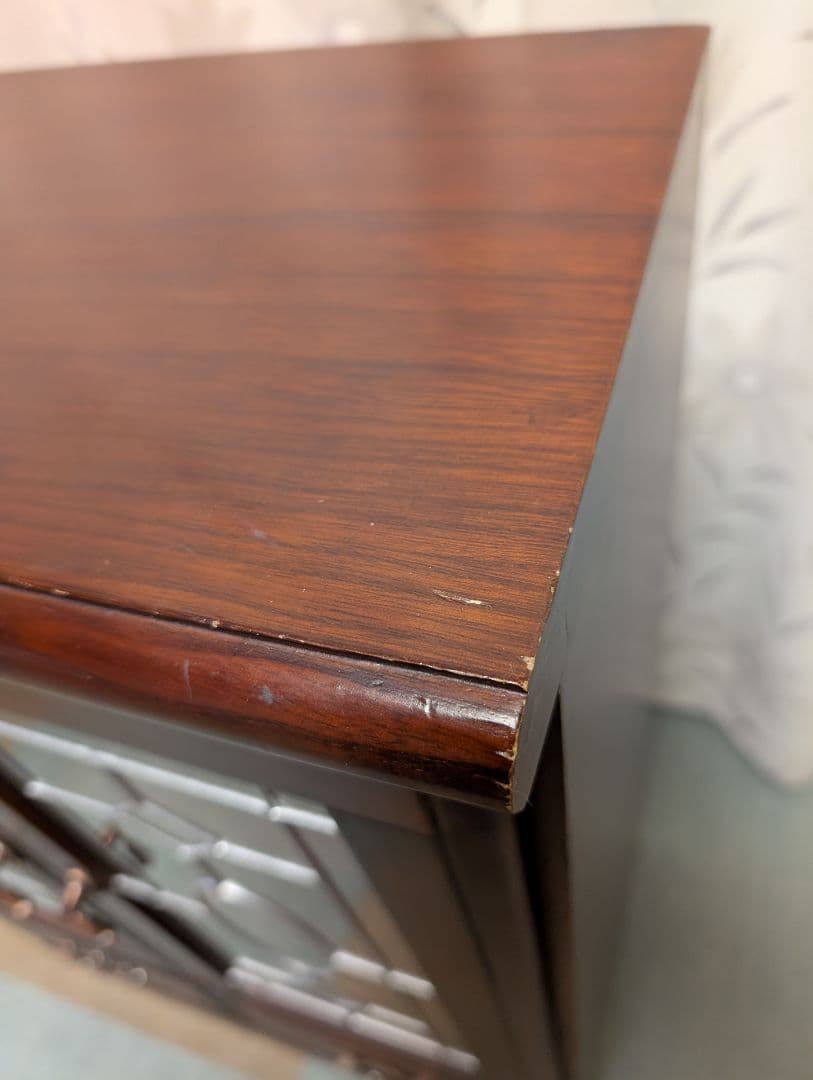 木製　キャビネット　扉　引き出し付　インテリア