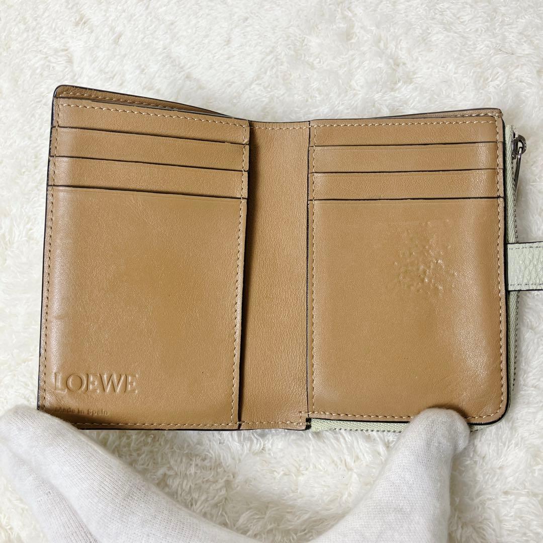 LOEWE スリムジップ バイフォールド レザーウォレット アナグラム