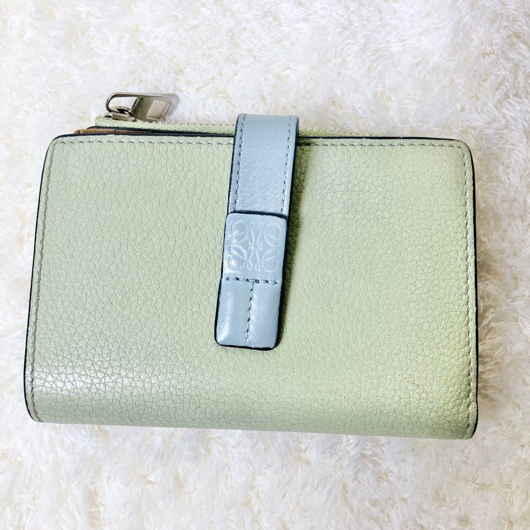 LOEWE スリムジップ バイフォールド レザーウォレット アナグラム