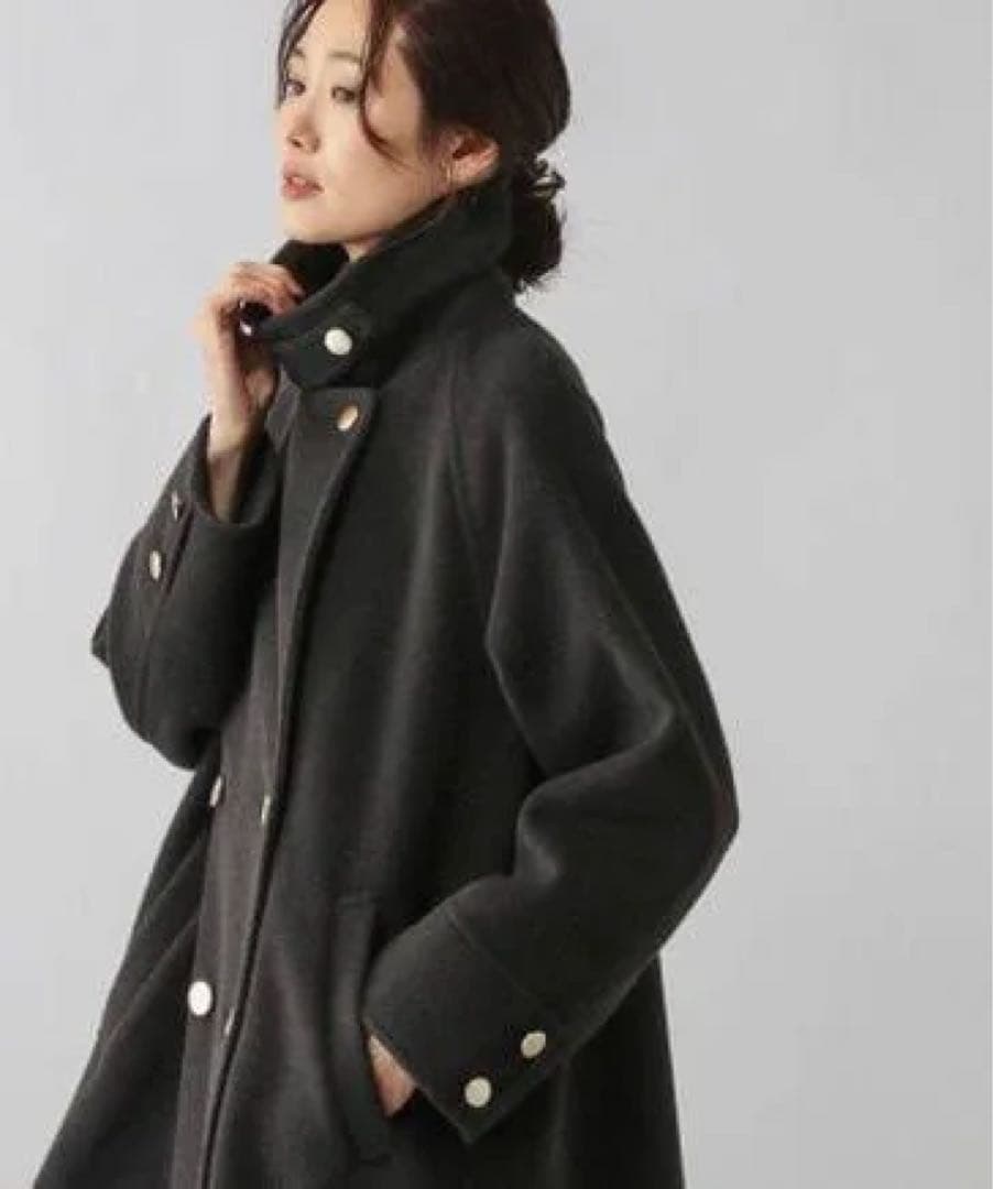 軽やかストレッチ襟2WAYコート/499666