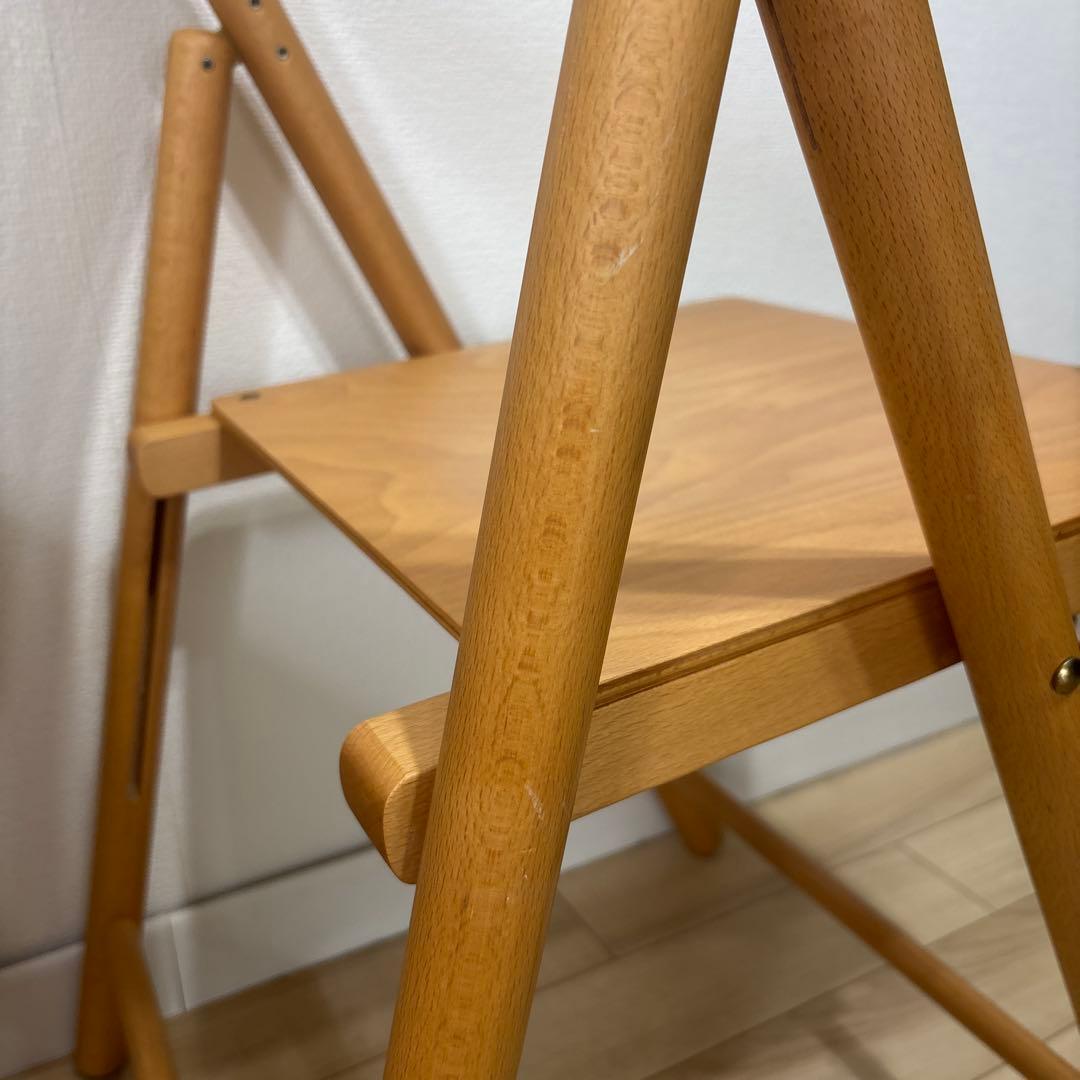 【廃盤・希少】美品✨　無印良品ブナ材折りたたみチェア　2脚 セット