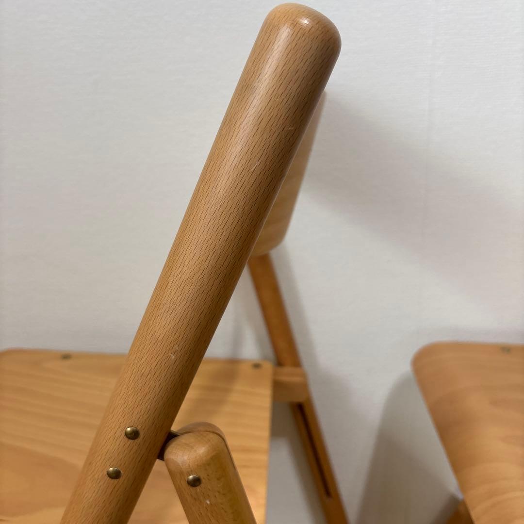 【廃盤・希少】美品✨　無印良品ブナ材折りたたみチェア　2脚 セット