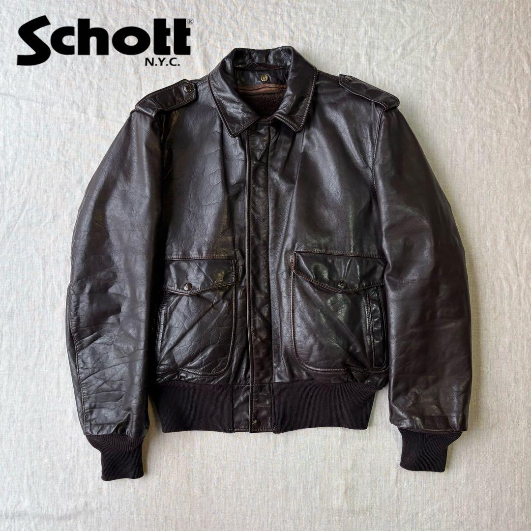 Schott ショット 184sm 42 シングルライダースジャケット A-2