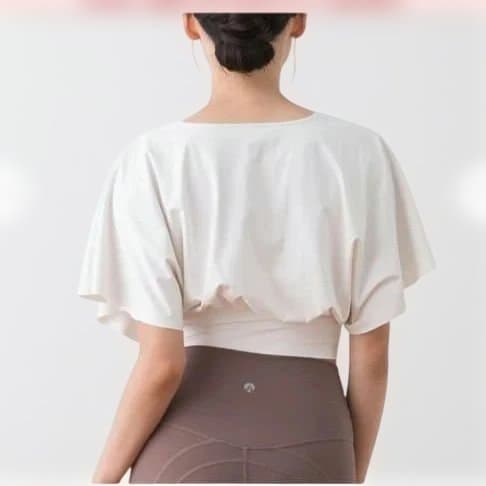 【SUKALA】 ブラトップ付きバルーンカシュクールトップス ホワイト S