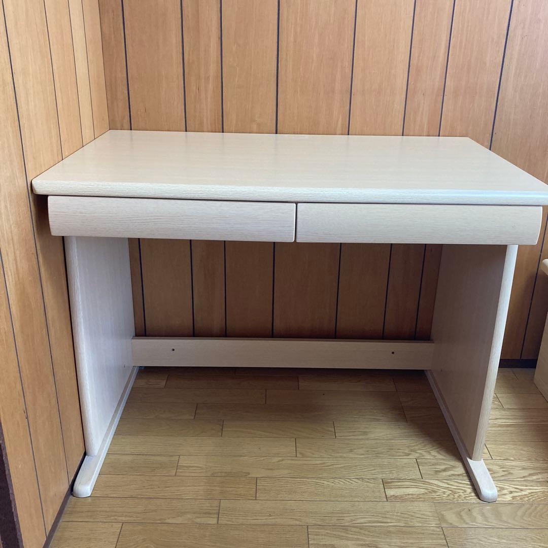 ニトリ　学習机　机のみ　引き出し2つ　フック2つ