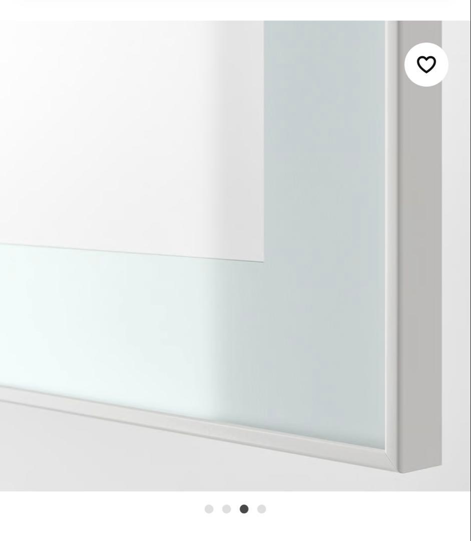 BESTÅ ベストー 壁取り付け式キャビネット　ライトグリーン クリアガラス