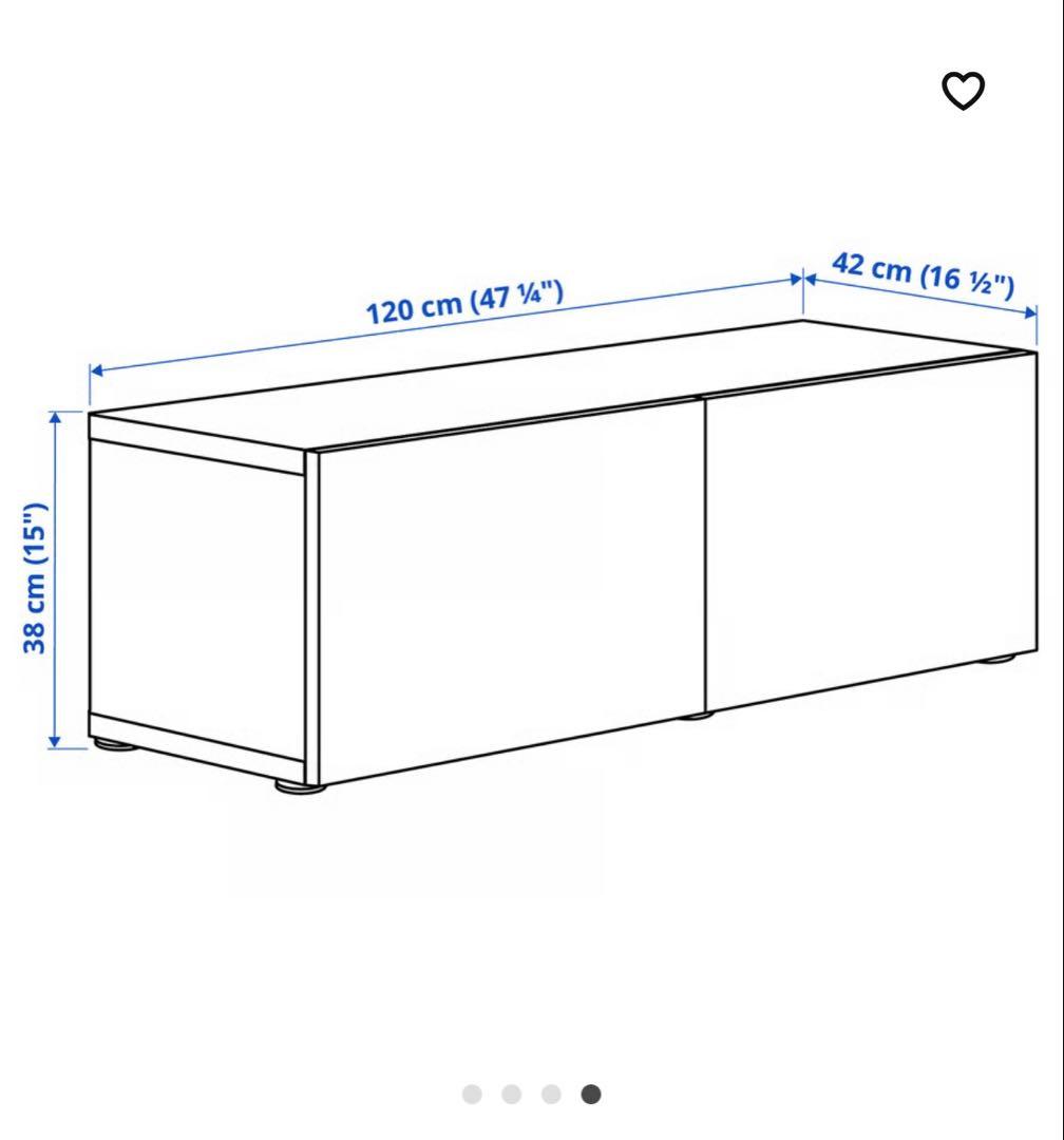 BESTÅ ベストー 壁取り付け式キャビネット　ライトグリーン クリアガラス