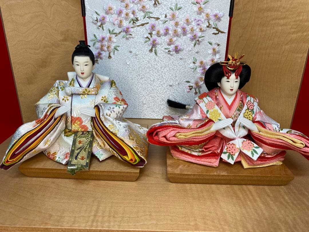 東京久月　雛人形　親王飾り収納セット・サイズ間口約４０×奥行約２５×高さ約３８㎝