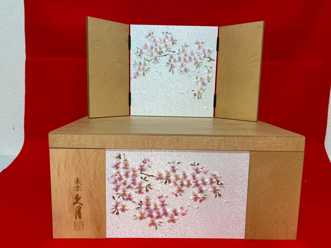 東京久月　雛人形　親王飾り収納セット・サイズ間口約４０×奥行約２５×高さ約３８㎝