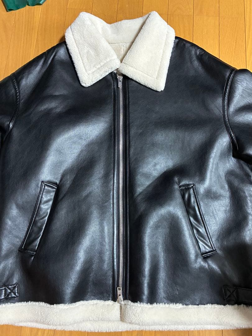 Lui’s フェイクレザームートンジャケット　Freeサイズ