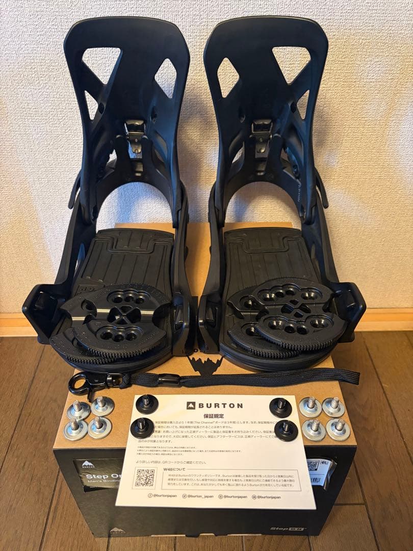 オレンジ　BURTON Step On ビンディング ブラック M