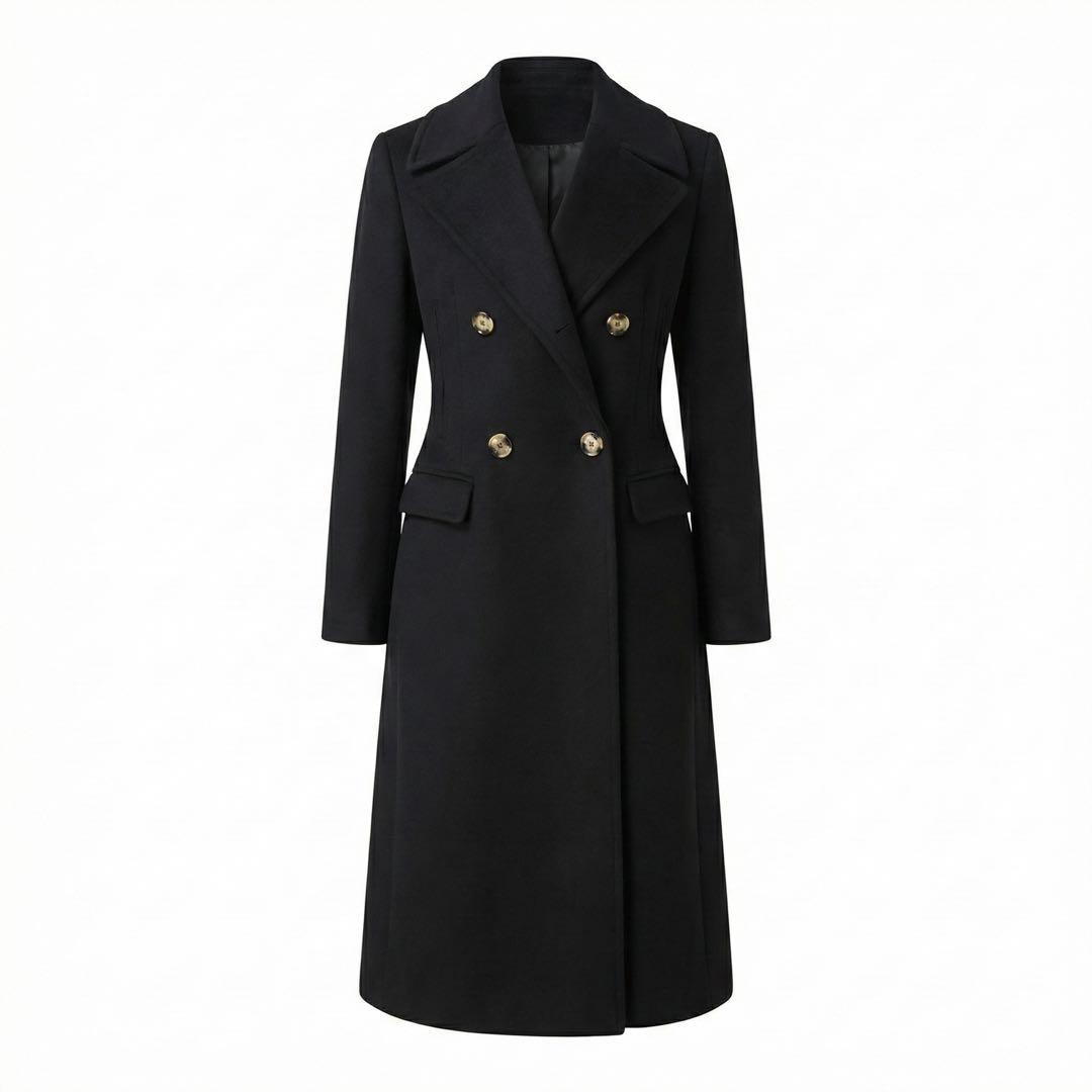 【美品】ヘルムートラング カシミヤ混 ロングコート ダブル イタリア生地 黒 2