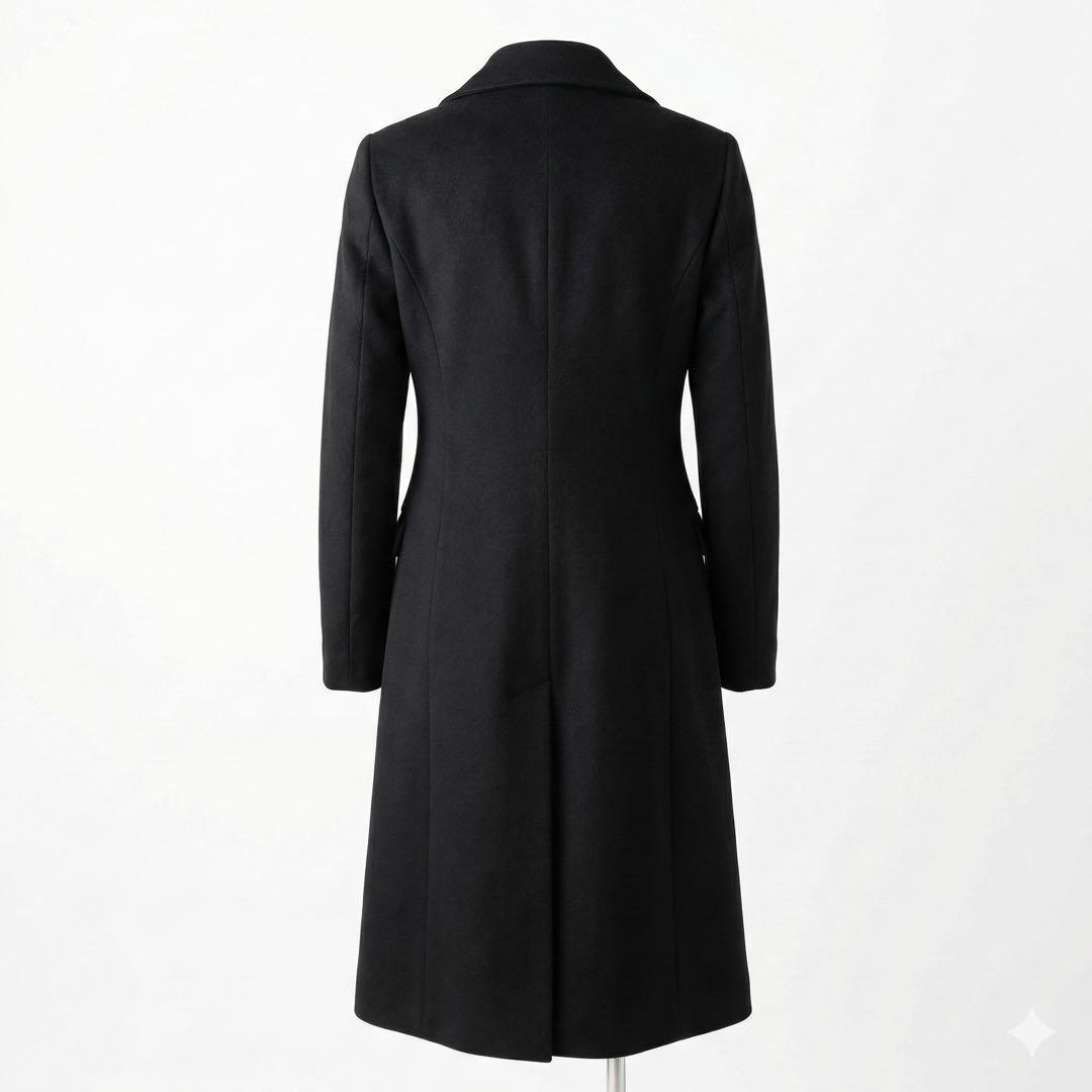 【美品】ヘルムートラング カシミヤ混 ロングコート ダブル イタリア生地 黒 2