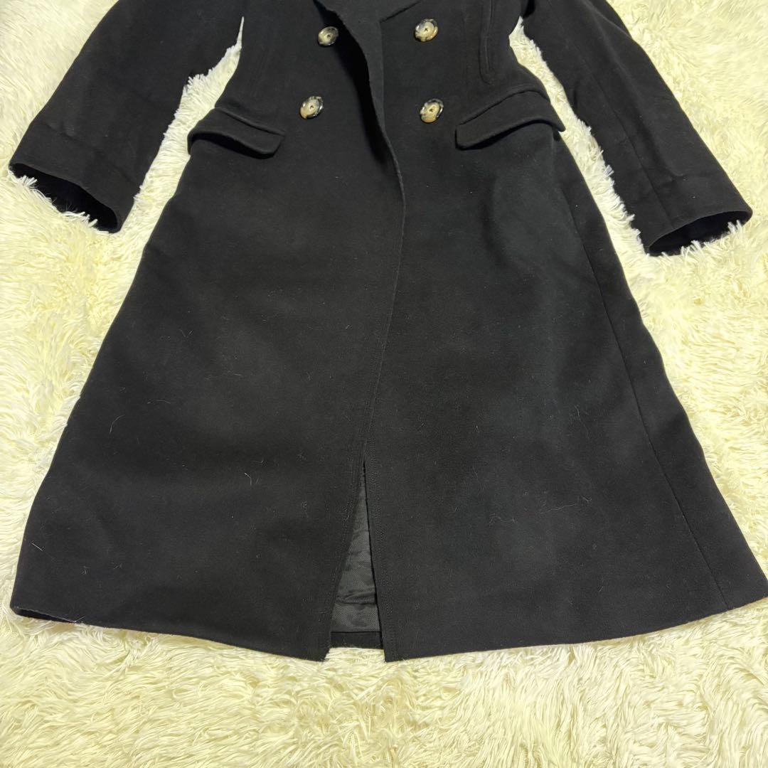 【美品】ヘルムートラング カシミヤ混 ロングコート ダブル イタリア生地 黒 2