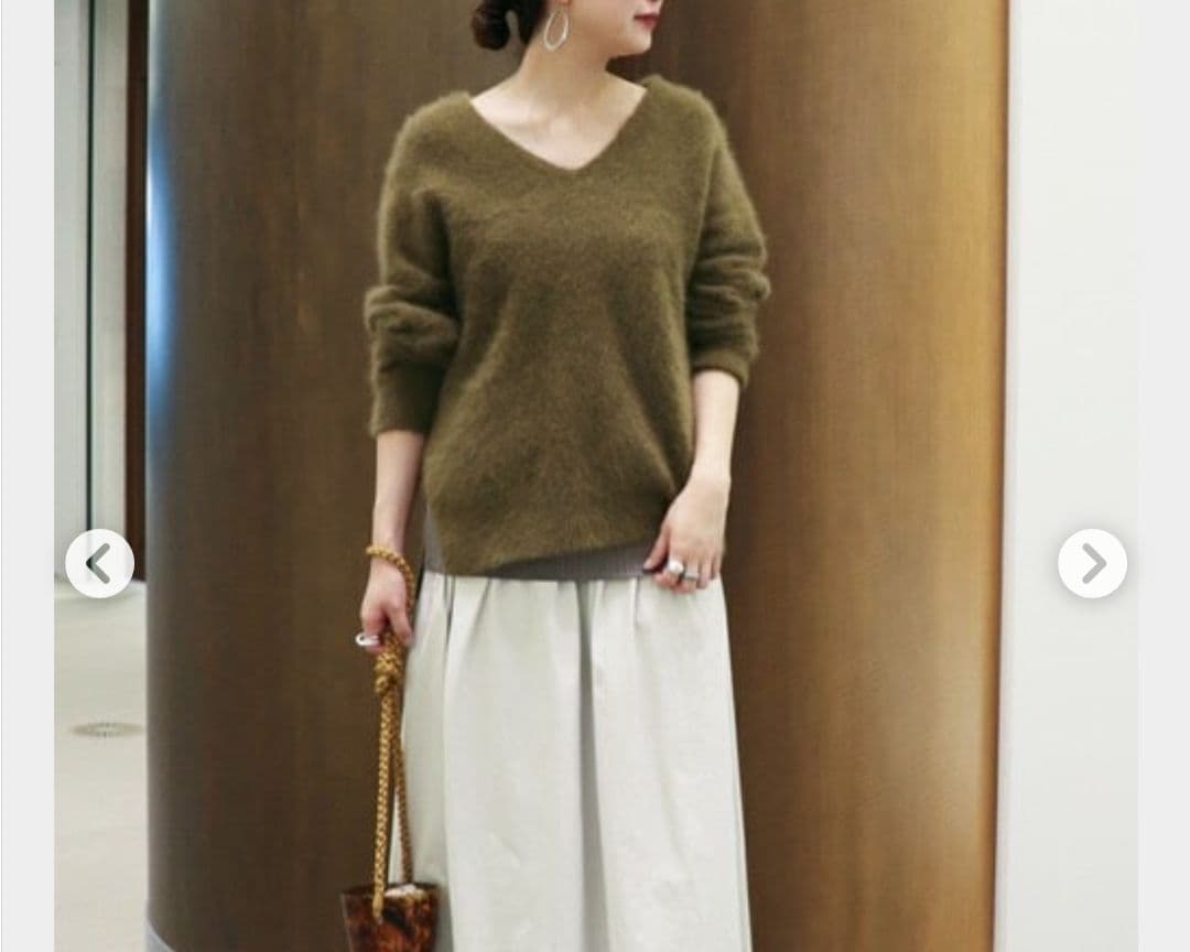 【美品】プラージュ　Fur Vスリットプルオーバー Plageアンゴラ　ニット