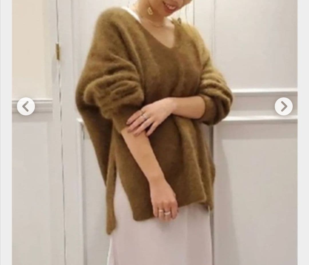 【美品】プラージュ　Fur Vスリットプルオーバー Plageアンゴラ　ニット