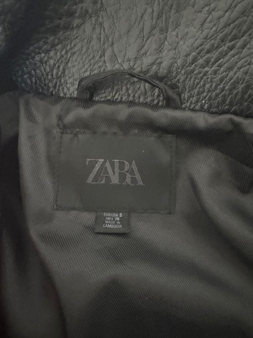 ZARA レディース　フェイクレザージャケット