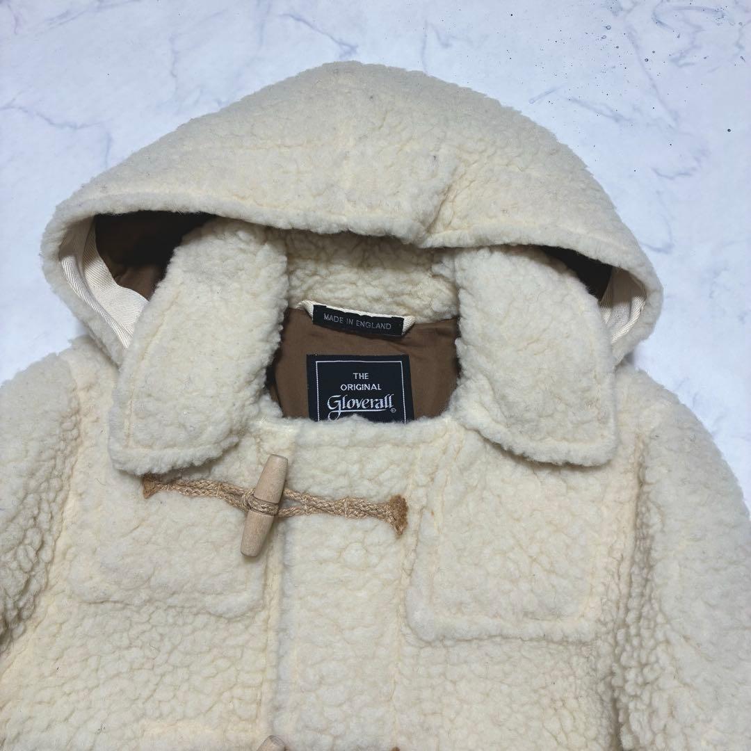 美品✨グローバーオール ボアダッフルコート エリザ シアリング アイボリー L