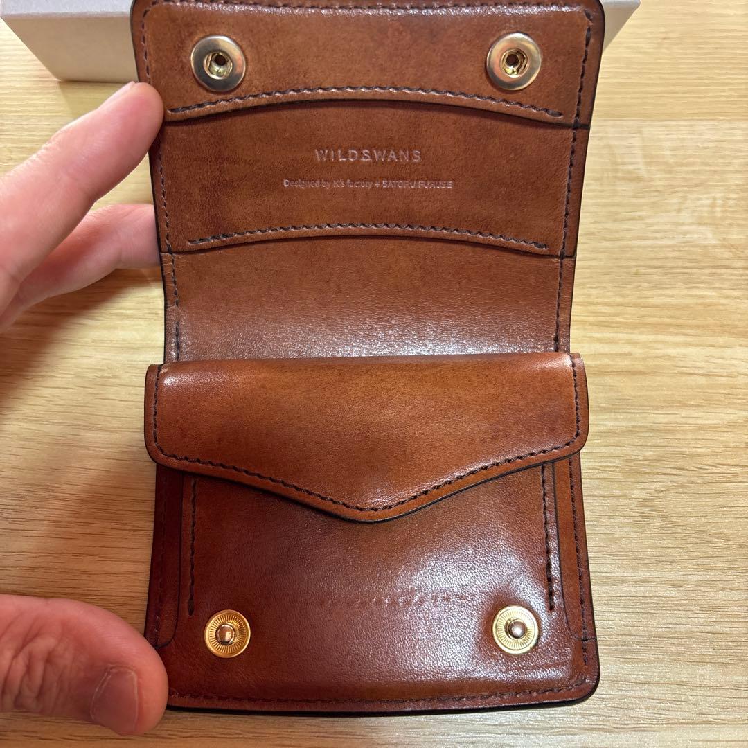 WILDSWANS ダークステイン　二つ折り財布