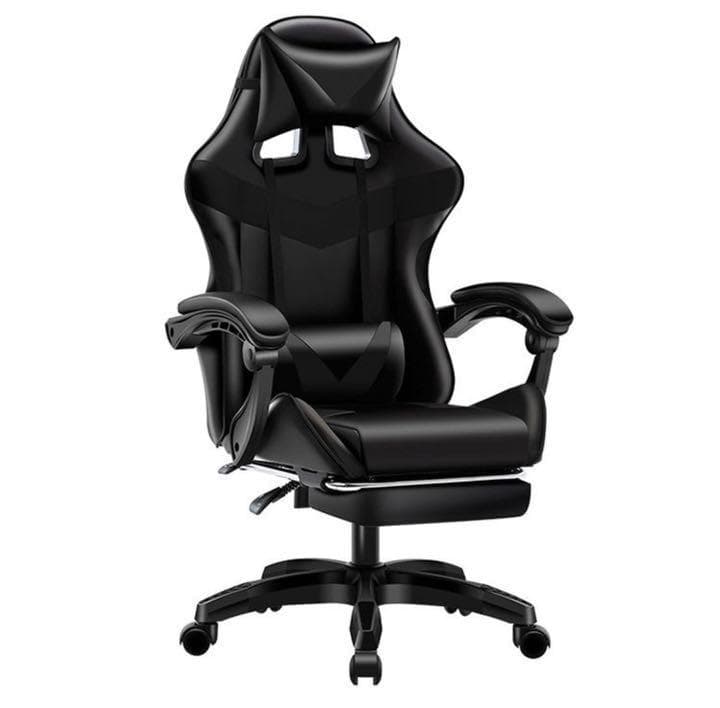 レーシングチェア 椅子 ゲーミング リクライニング クッション 黒