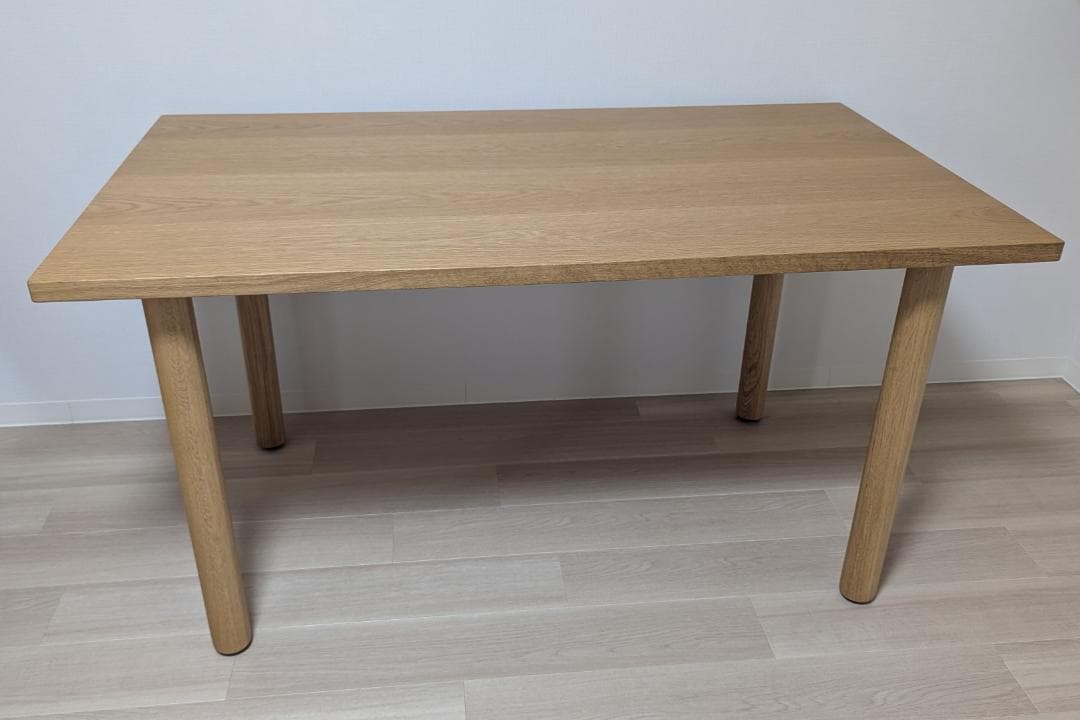 無印良品 木製テーブル オーク材 幅140cm×奥行80cm×高さ72cm