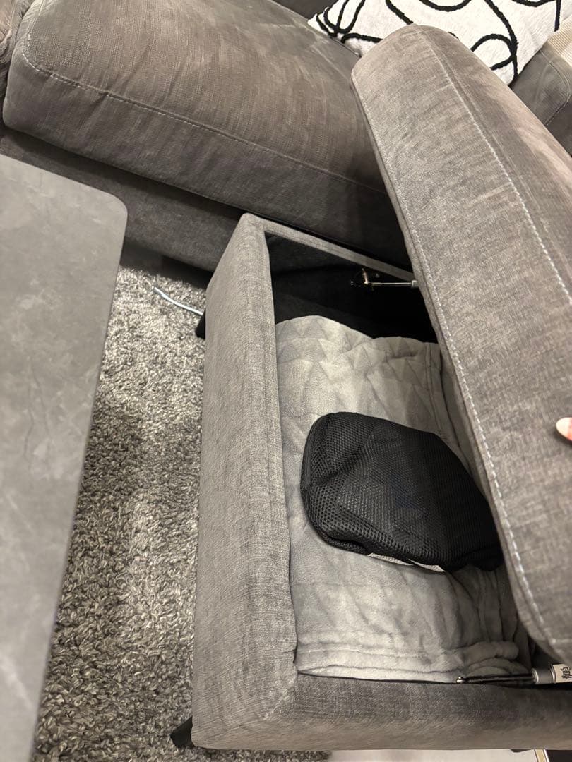 【kenken】ダイニングテーブ　ニトリ昇降式大理石セラミック　グレー