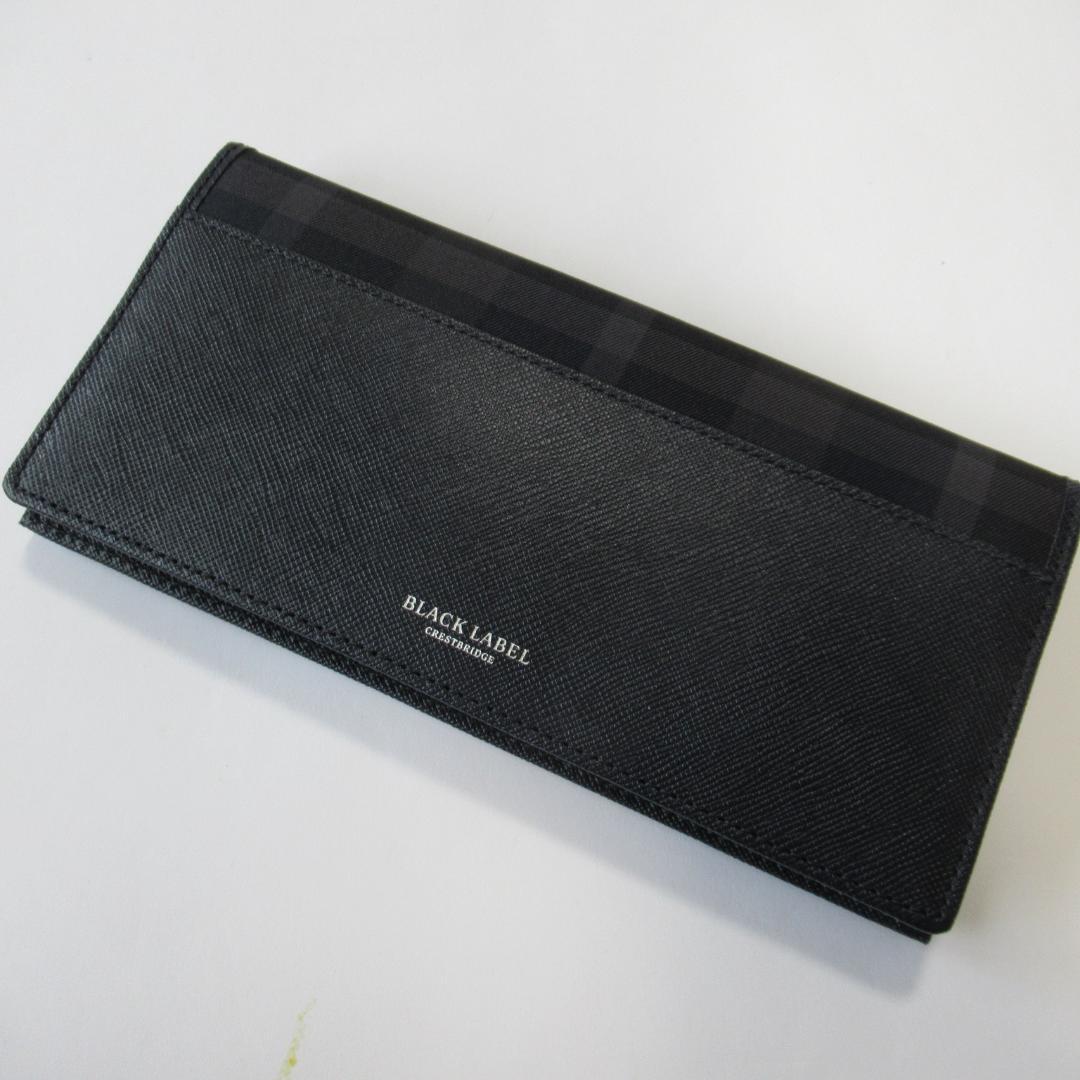ブラックレーベルクレストブリッジ新品ネイビー ロングウォレット 1/2