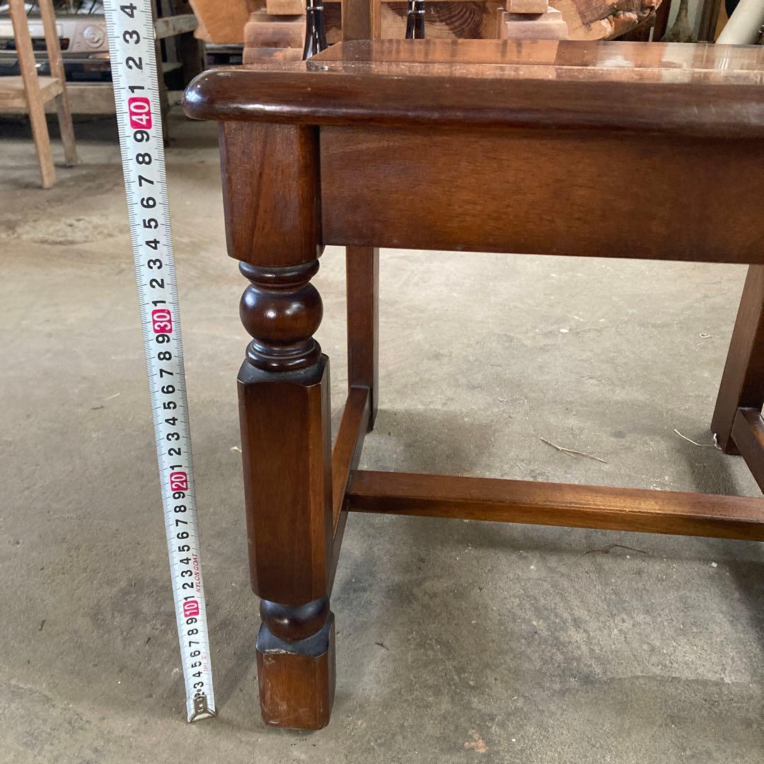 C ナガノインテリア 天然木 椅子 ハートマーク カントリー調