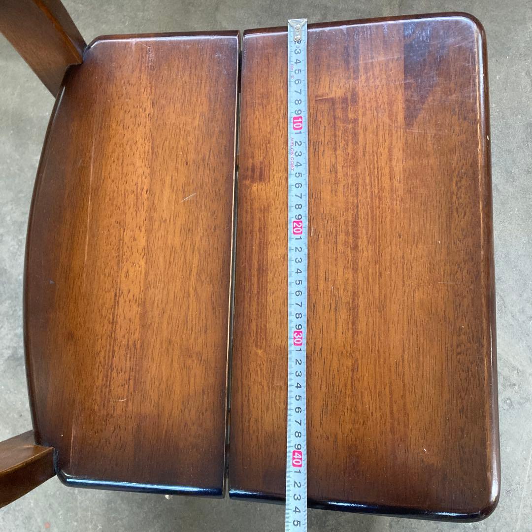 C ナガノインテリア 天然木 椅子 ハートマーク カントリー調