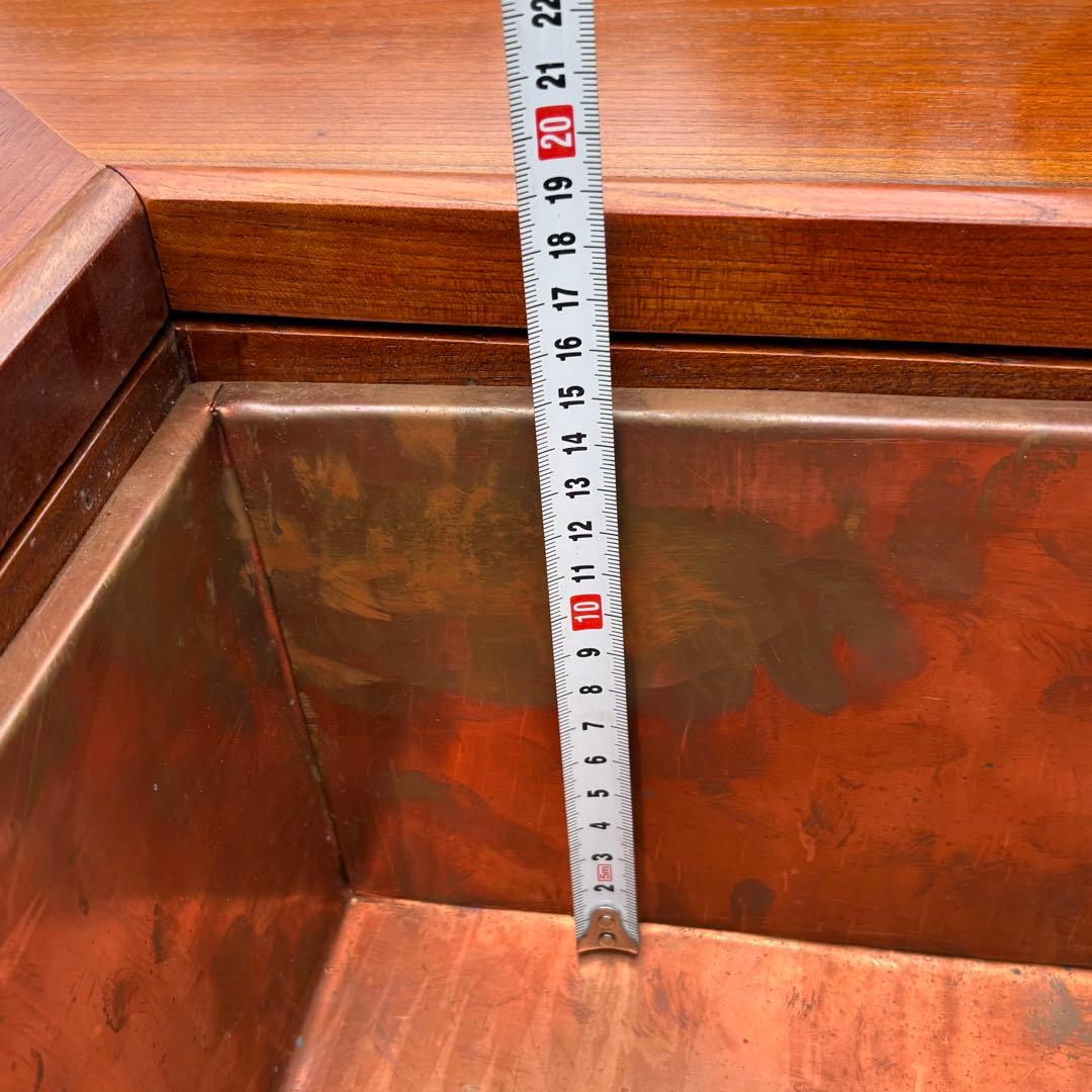 最高級　囲炉裏テーブル　昭和レトロ 火鉢 古民家家具　希少 引き出し 木製　組木