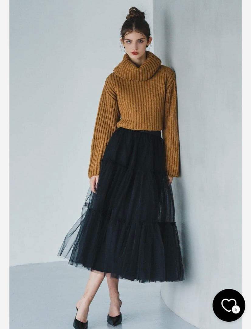 sheller three tier tulle skirt シェリエ スカート