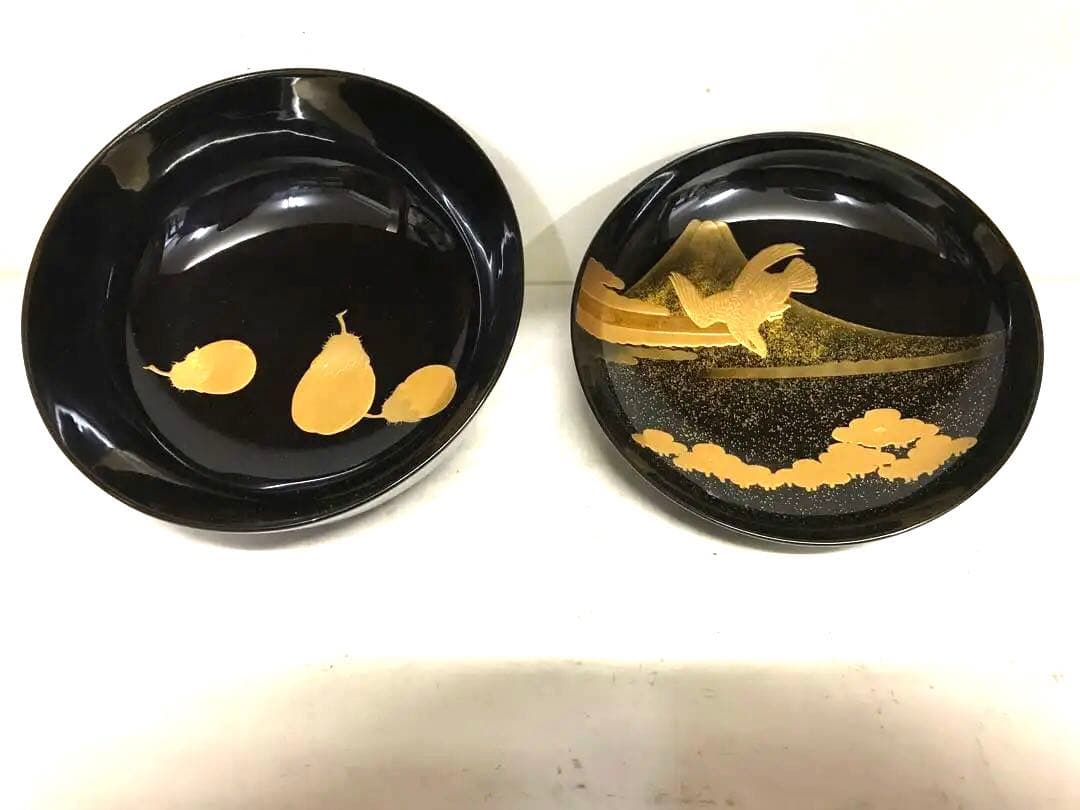 蒔絵持椀(一富士二鷹三茄子)十客揃