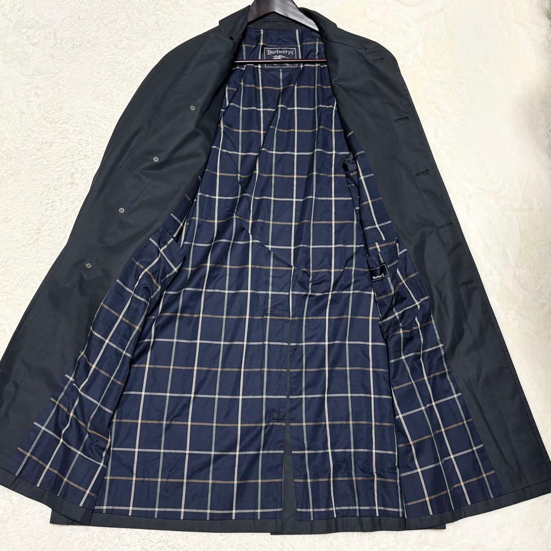 美品 バーバリー ステンカラーコート バルマカーン ヴィンテージ ブラック M