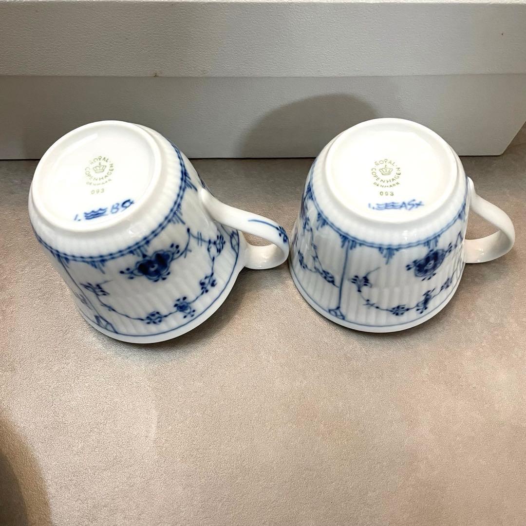 ロイヤルコペンハーゲン ブルーフルーテッド プレイン セット　①②セット