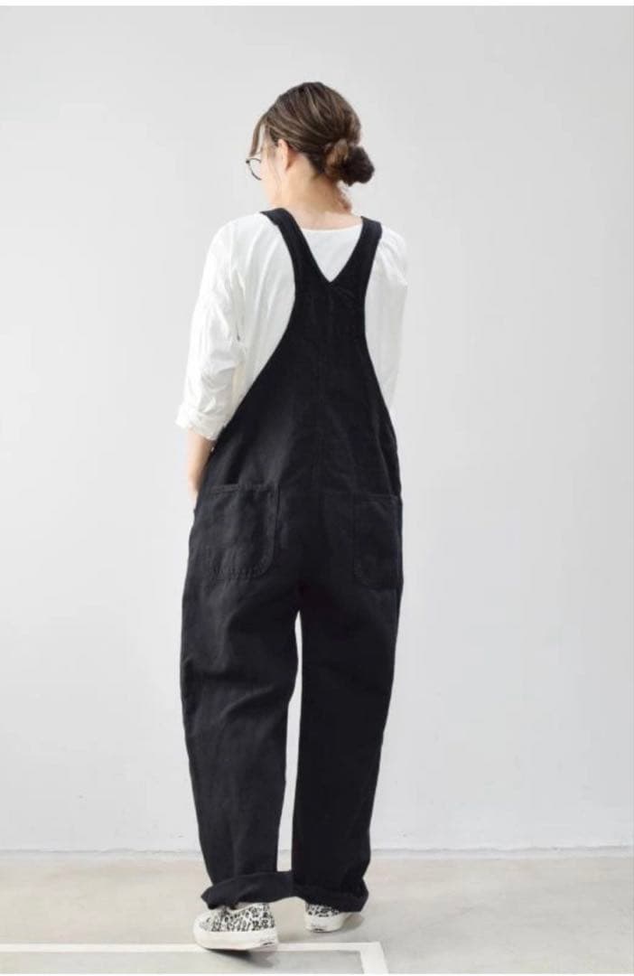 ヴェリテクール　コットン×リネン　デニムオーバーオール