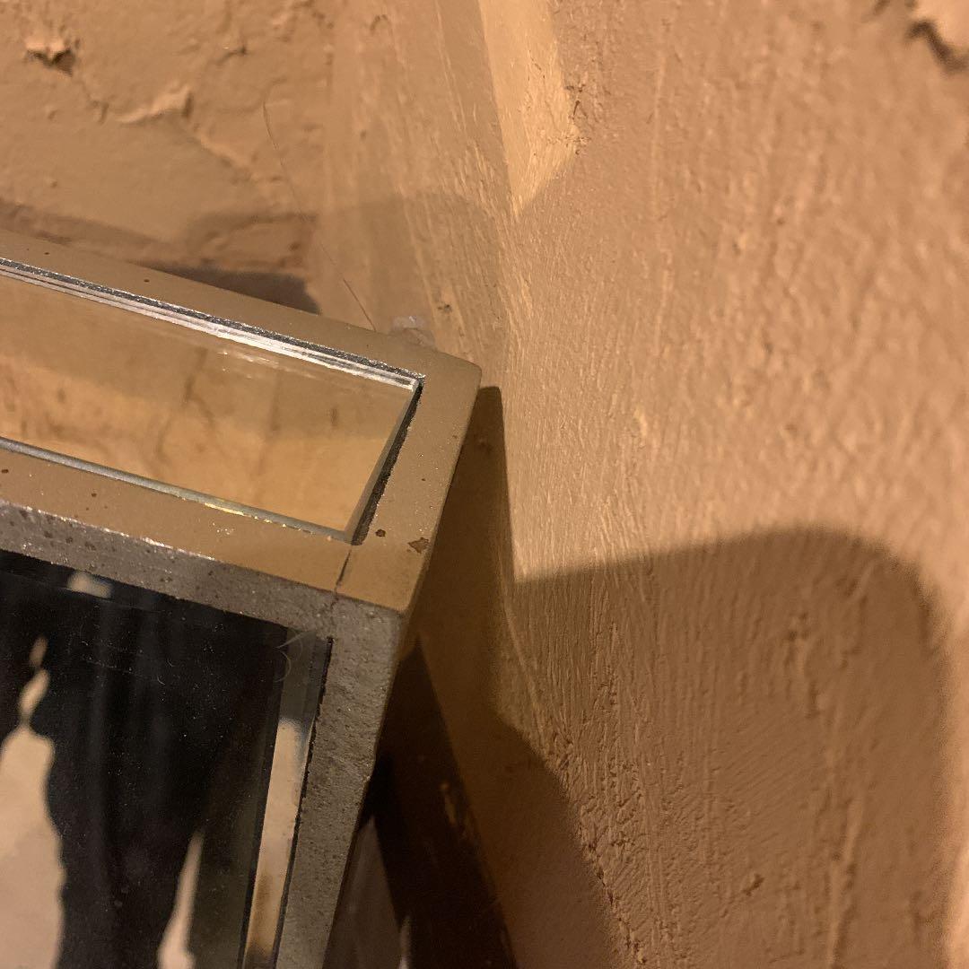 アンティーク風の変わった鏡＊シャビー＊シルバー