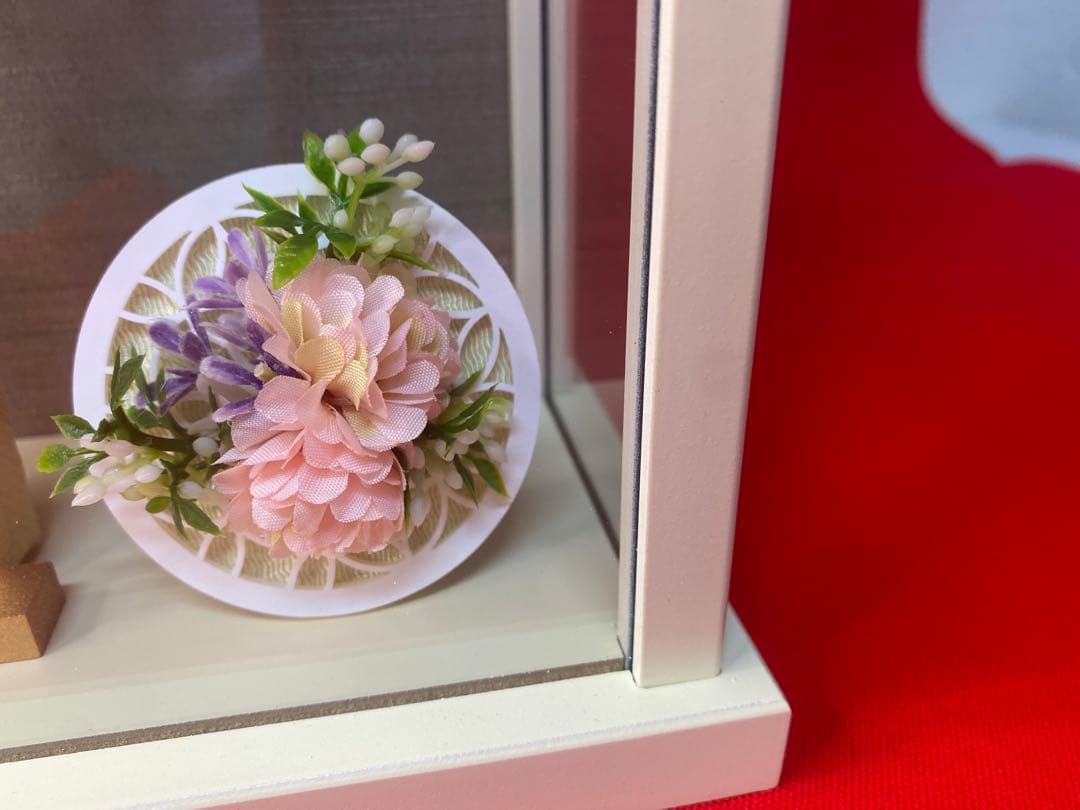 東京久月　つまみ細工額入　羽子板・壁掛け・間口約２４×奥行約１１×高さ約３３㎝