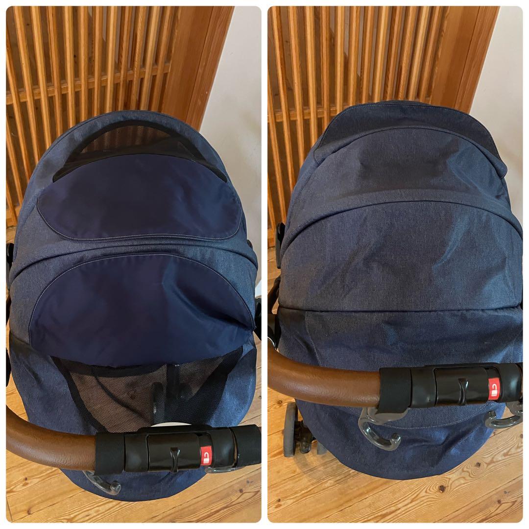 【美品】 Aprica ラクーナビッテ クッション レザーハンドル ベビーカー