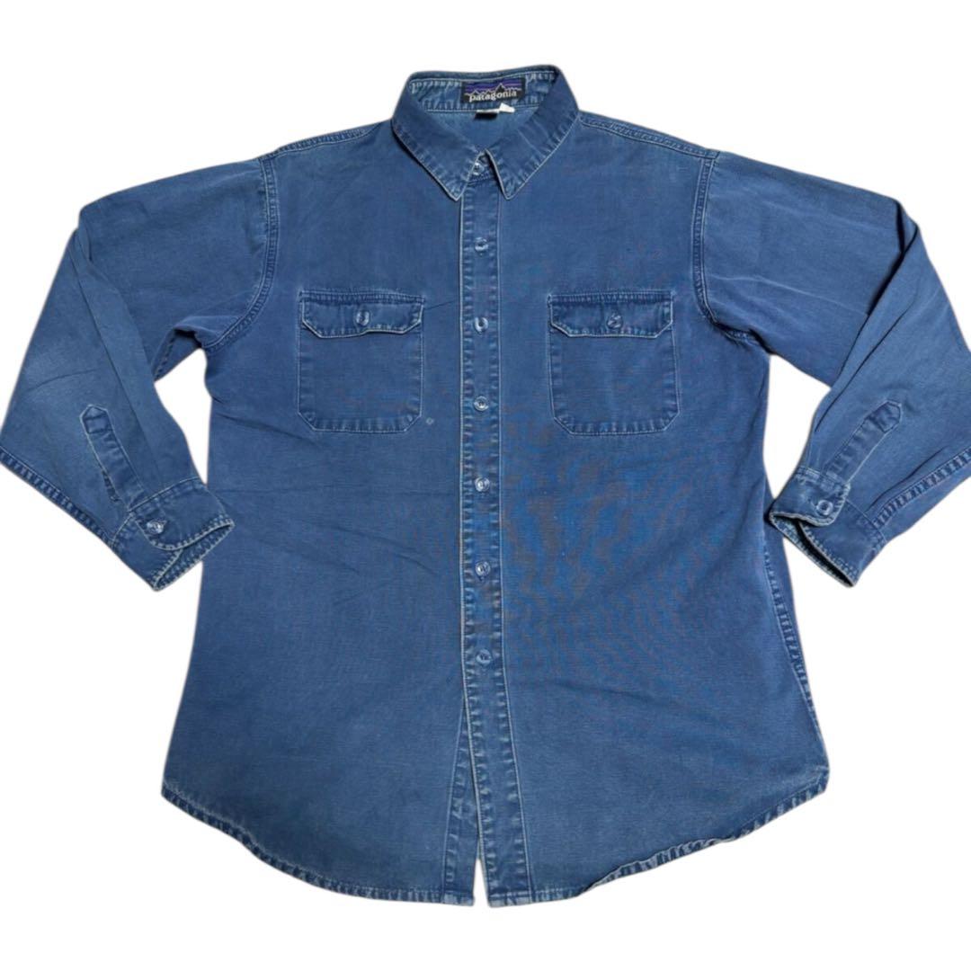 80sヴィンテージ patagonia パタゴニア　ワークシャツ　デニムシャツ